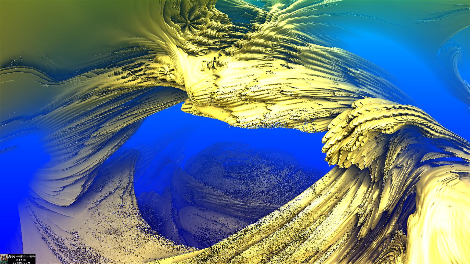 A Still frame from the Fractal animation �GoldenFlight 1�